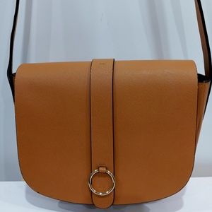 Vittorio Napoli Italy Tan Saffiano Leather Cross